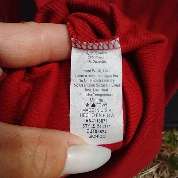 Women's b-sharp red zip stretch dress. Size S. - Picture 4 of 4